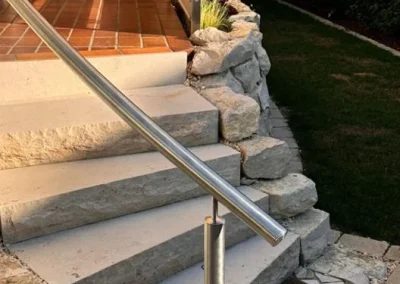 Handlauf natursteintreppe - Geländer von MV-C Metallverarbeitung