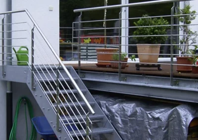 Stahltreppe terrasse edelstahlgeländer - Stahltreppe von MV-C Metallverarbeitung